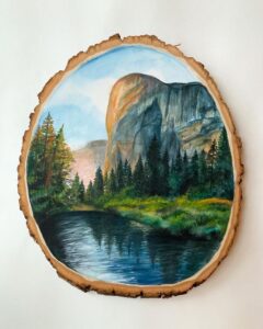 wood slice paintings arts paint n hang